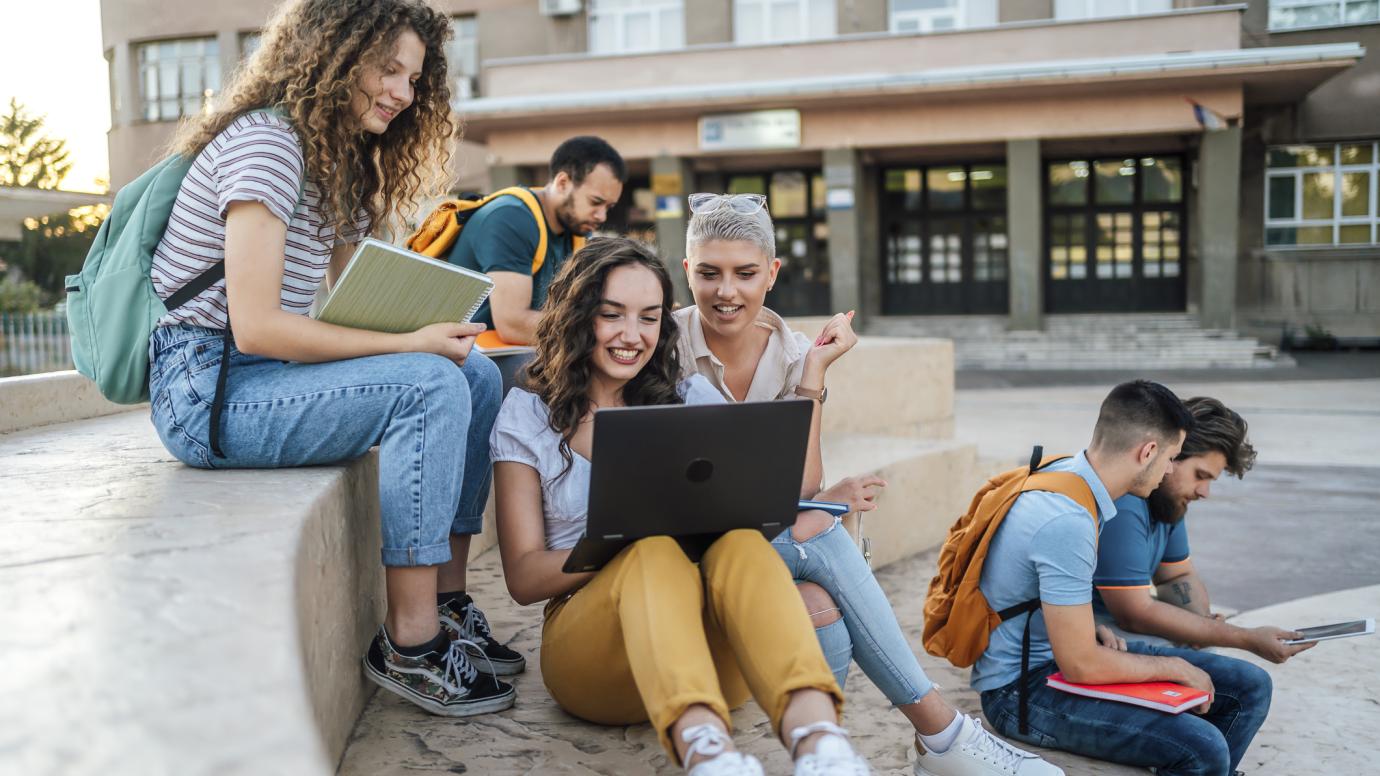 Group of students on university campus