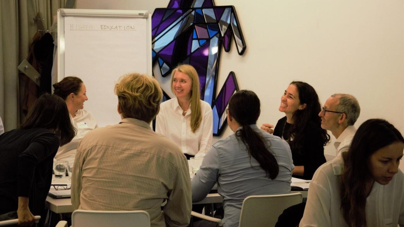 Discussion among participants at the digital skill workshop