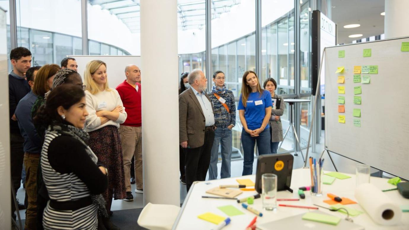 Members of the hub's workshops dedicate time to brainstorming ideas and challenges