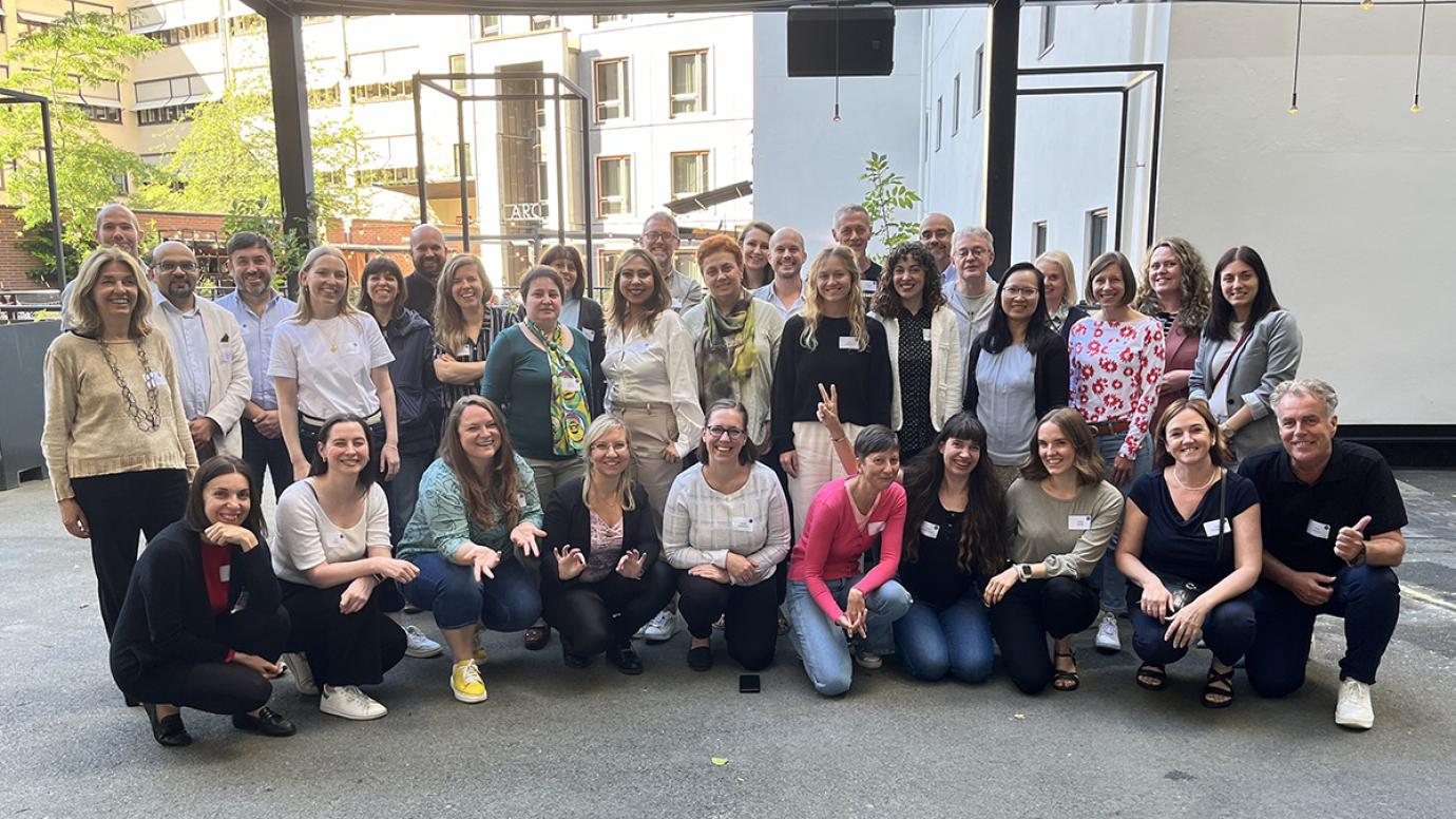 Group picture of the participants to the community workshop on wellbeing in digital education, Stockholm, Sweden, 2-3 July 2024