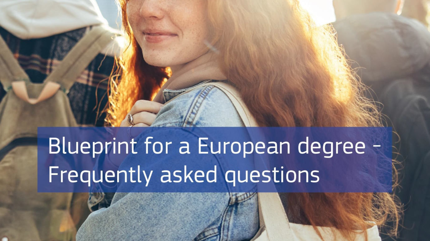 Cover page for the frequently asked questions on the European degree